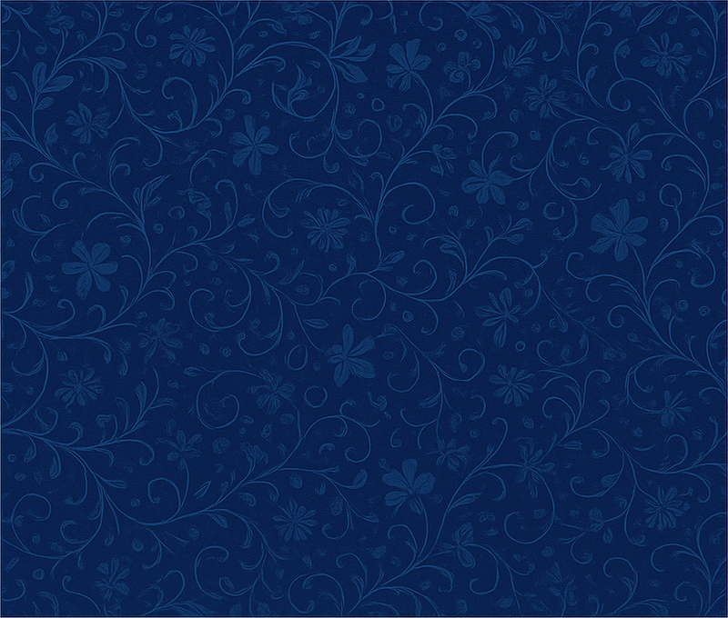 Alfombra vinílica dormitorio motivo de flores azul marino - TenVinilo