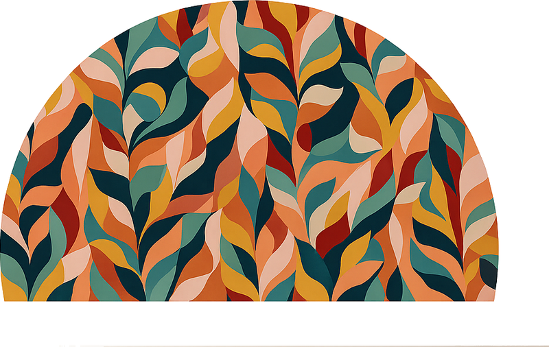 Alfombra vinílica dormitorio vibras de selva abstractas - TenVinilo