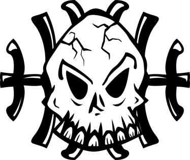 Alfombra vinílica dormitorio logo calavera decorativo - TenVinilo