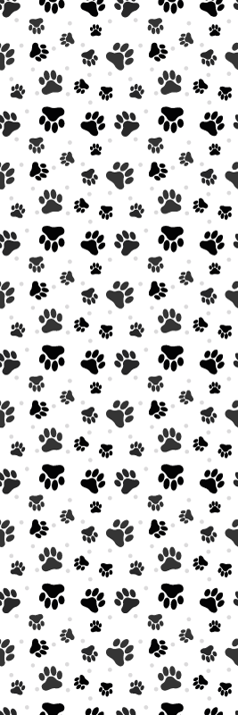 Alfombra vinílica dormitorio huellas de mascotas - TenVinilo