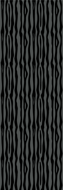 Alfombra vinílica dormitorio rayas onduladas gris y negro - TenVinilo