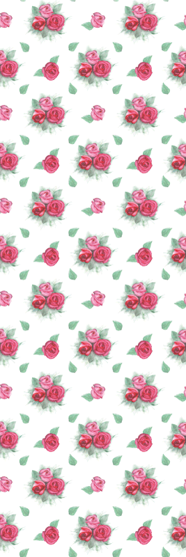 Alfombra vinílica dormitorio con estampado de rosas rojas - TenVinilo
