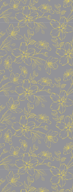 Alfombra vinílica dormitorio pantone floral natural - TenVinilo