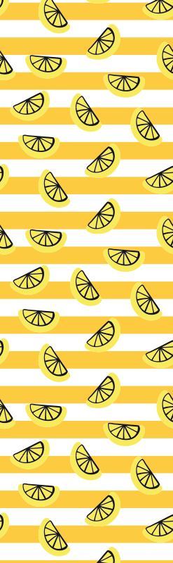 Alfombra vinílica dormitorio diseño de limones - TenVinilo