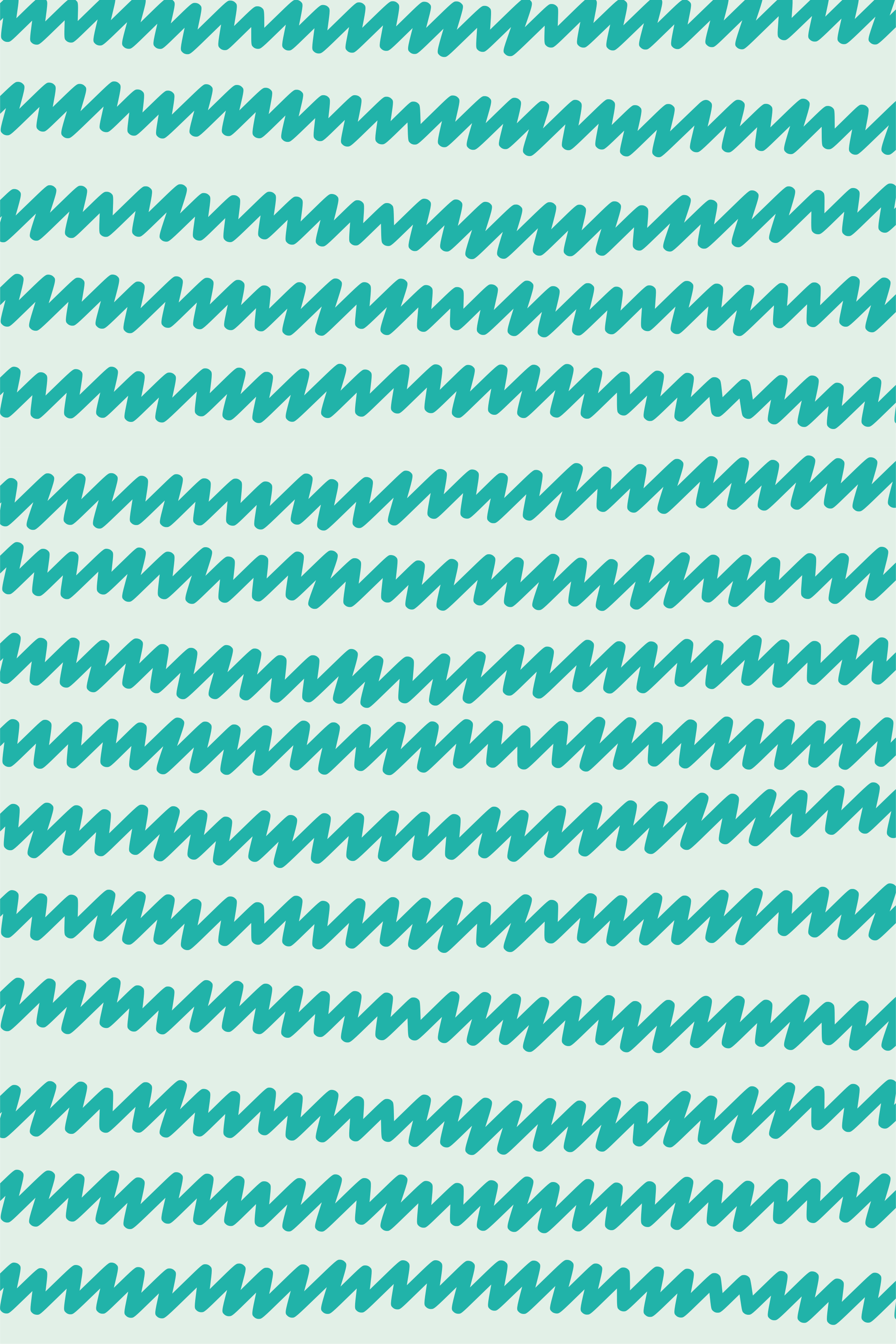 Alfombra vinílica nórdica zig zag en aqua y blanco - TenVinilo