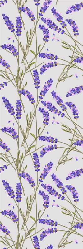 Alfombra vinílica naturaleza patrón lavanda provenzal - TenVinilo