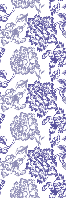 Alfombra vinílica naturaleza patrón floral suave púrpura - TenVinilo