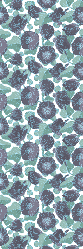Alfombra vinílica naturaleza flores mallow - TenVinilo