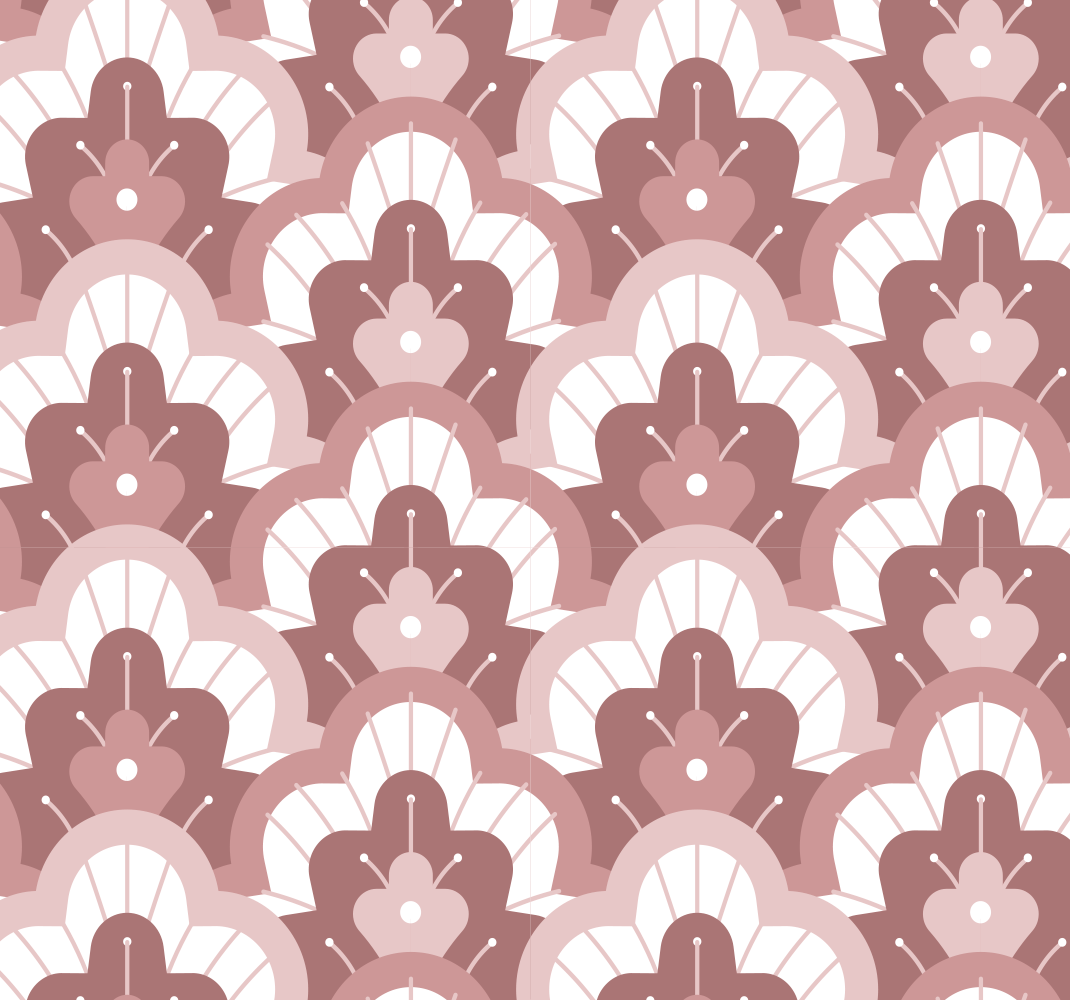 Alfombra vinílica vintage papel pintado vintage rosa - TenVinilo
