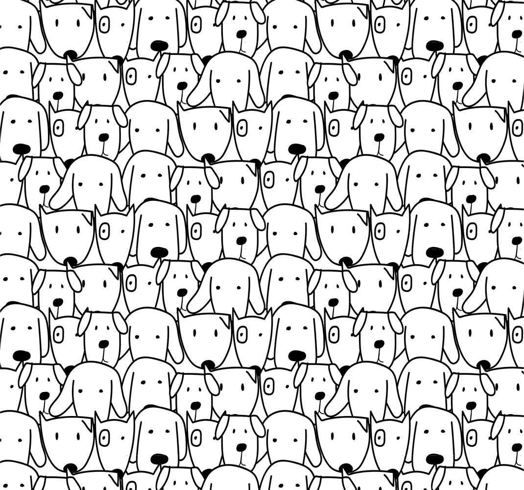 Aflombra vinílica animales patrón de perritos adorables - TenVinilo