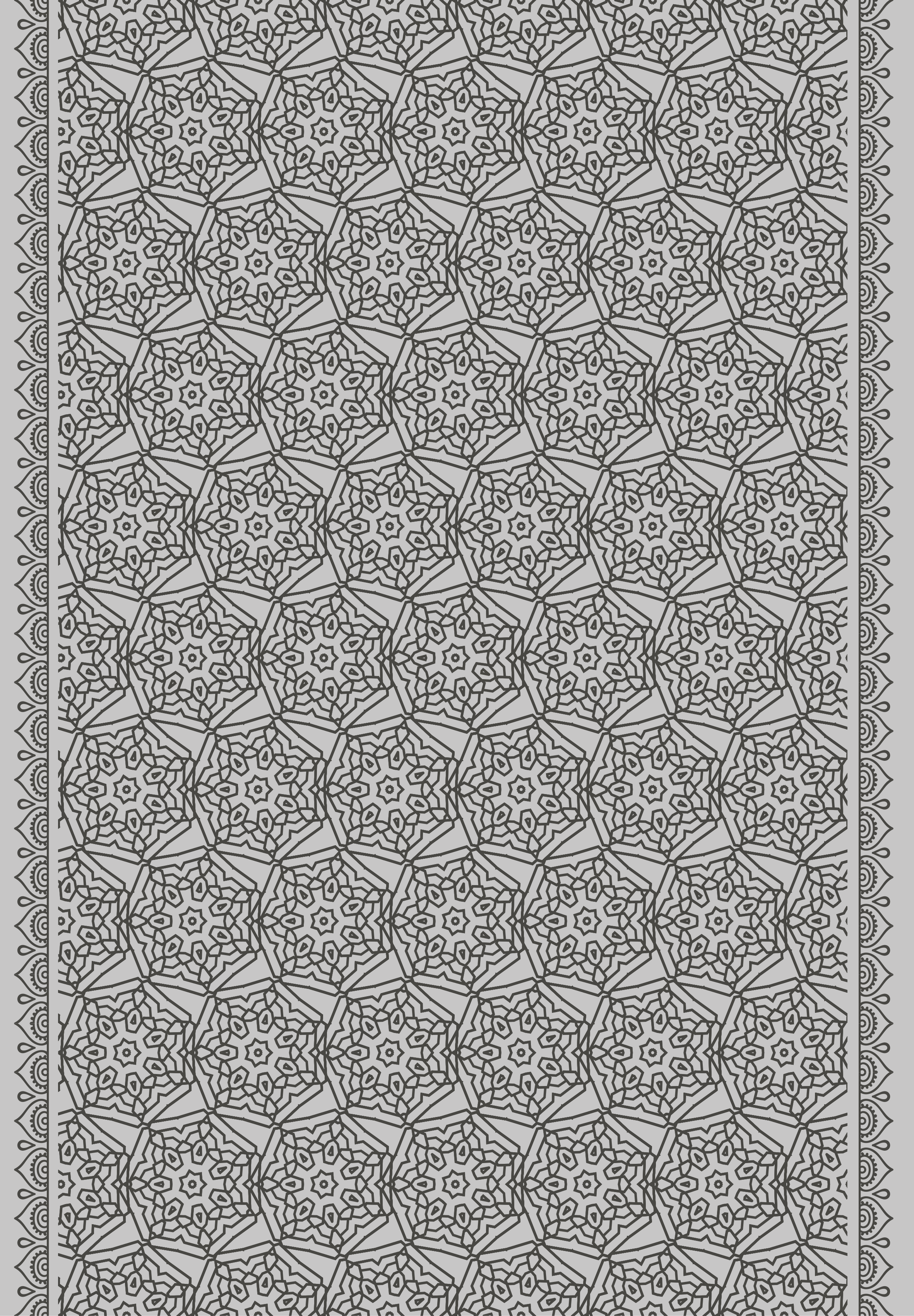 Alfombra vinílica imitación estilo azulejo árabe abstracto - TenVinilo