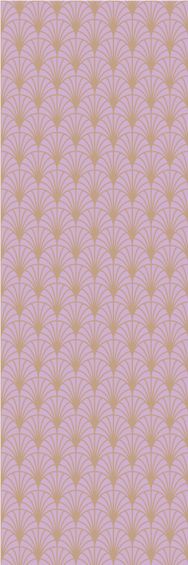 Alfombra vinílica vintage con patrón de escamas rosa y oro - TenVinilo