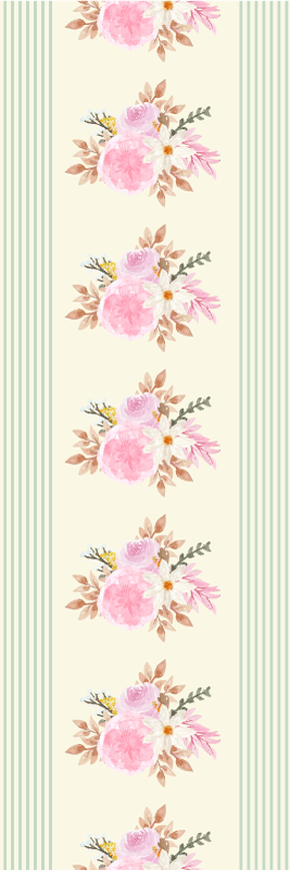 Alfombra vinílica vintage estampado floral provincial - TenVinilo
