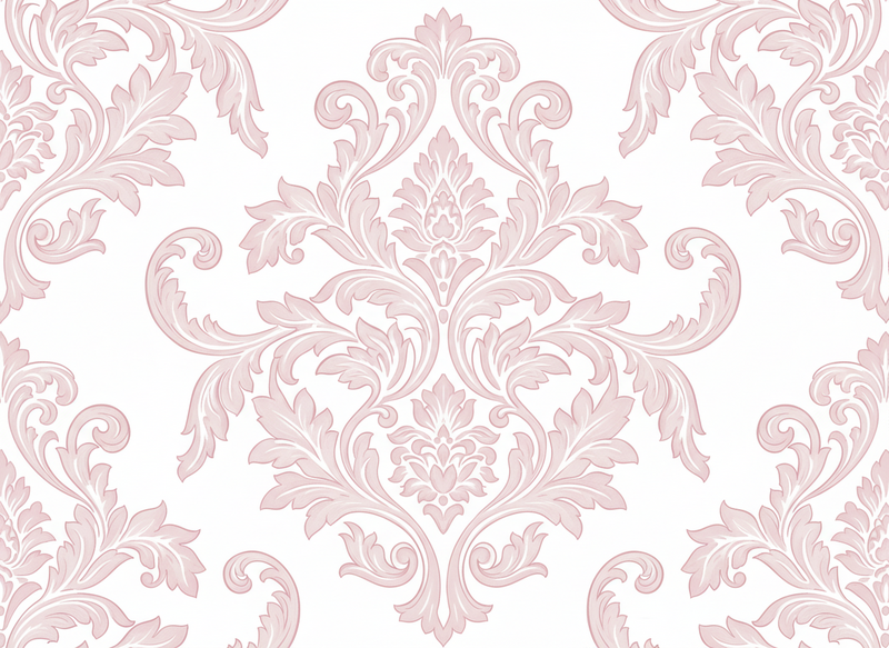 Alfombra vinílica vintage damasco blush - TenVinilo
