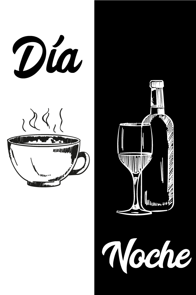 Alfombra vinílica frase cocina divertida en blanco y negro - TenVinilo
