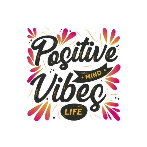 Alfombra vinílica frase mente positiva vibras positivas - TenVinilo