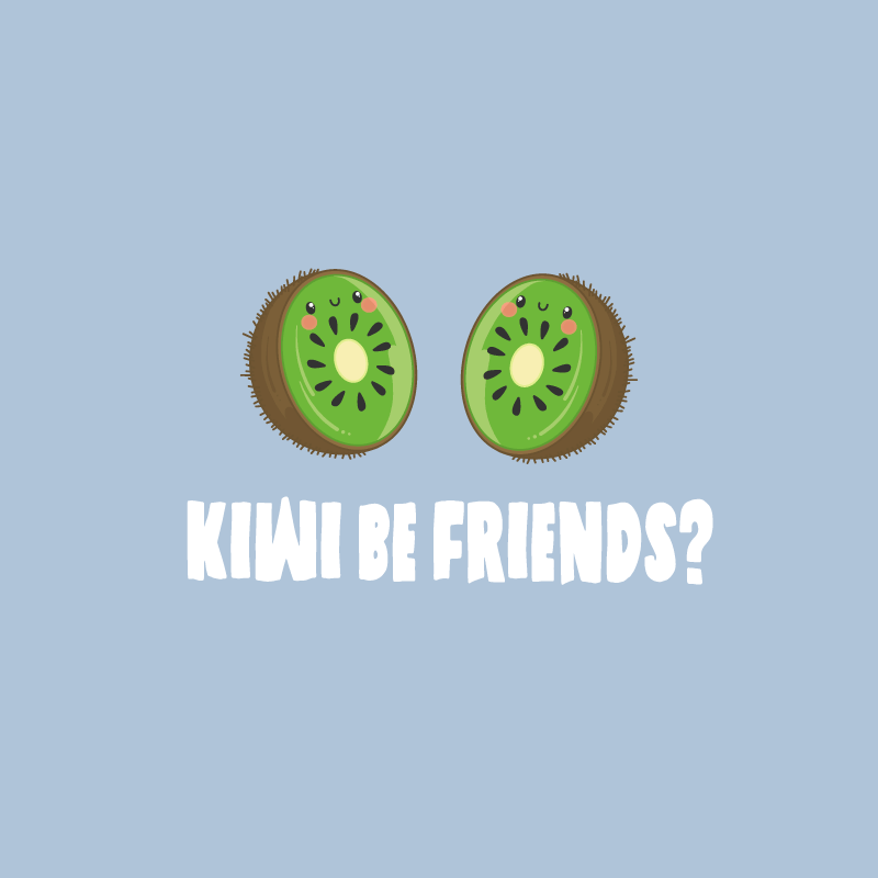 Alfombra vinílica frase kiwi divertido - TenVinilo