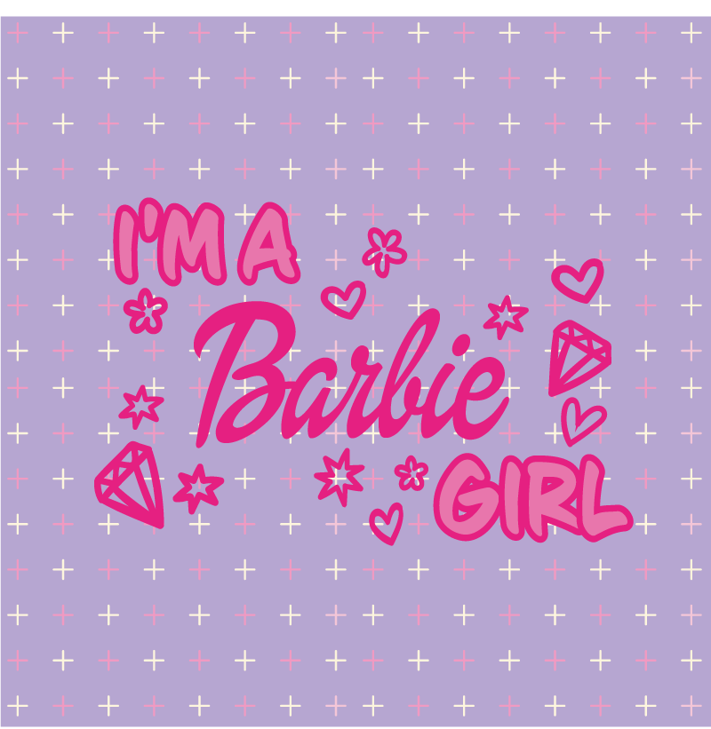 Alfombra vinílica frase soy una chica barbie - TenVinilo