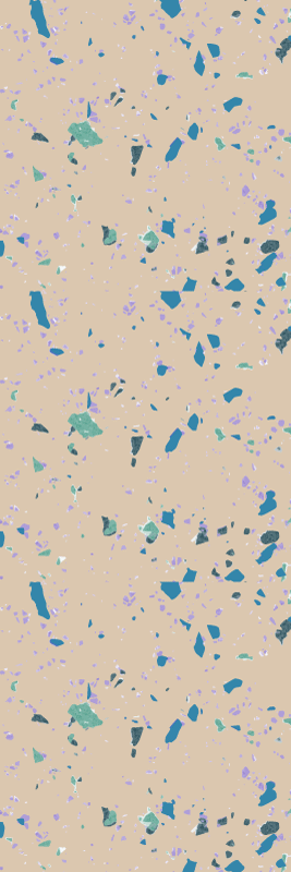 Alfombra vinílica imitación piedra terrazzo colorido - TenVinilo
