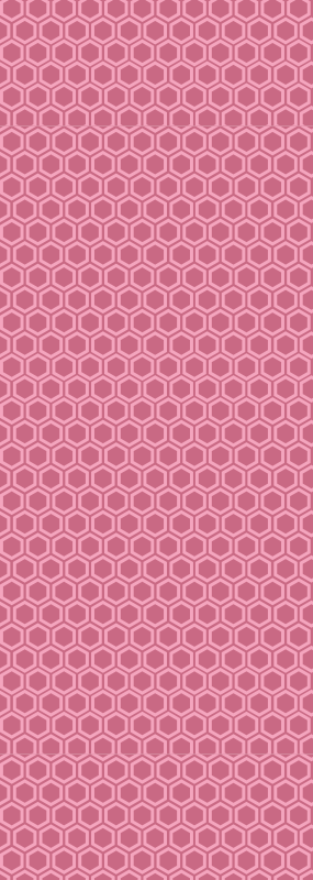 Alfombra vinílica imitación patrón hexagonal rosa - TenVinilo