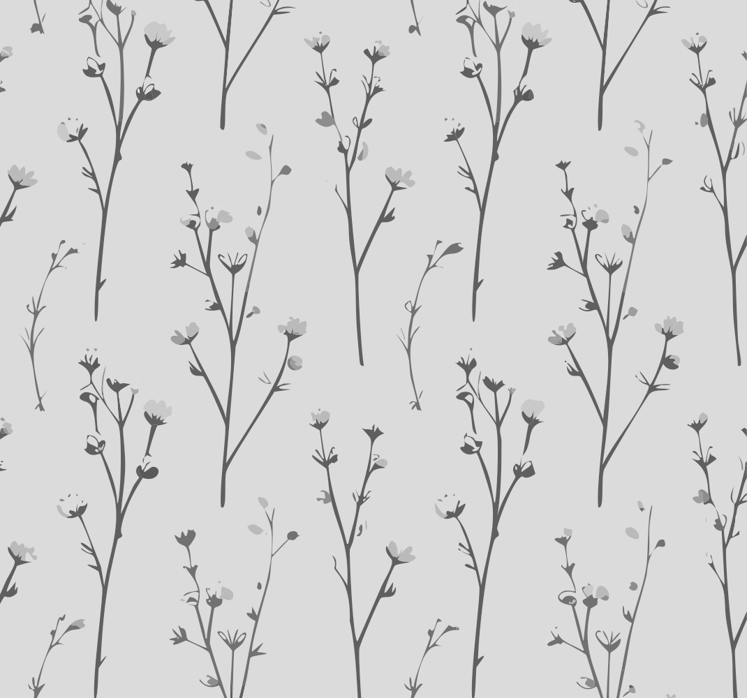 Alfombra vinílica gris con patrón de árbol de algodón - TenVinilo