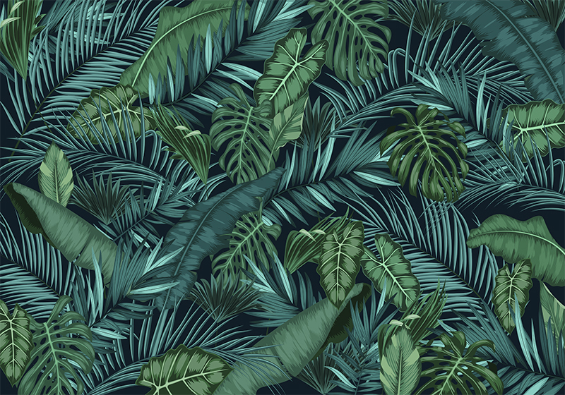 Alfombra vinílica verde selva fotomural - TenVinilo