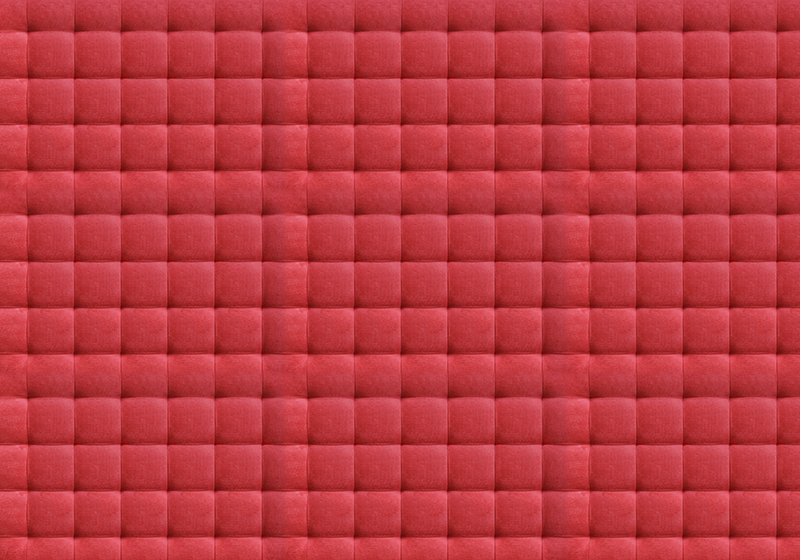 Alfombra vinílica roja con acolchado de cuero rojo - TenVinilo