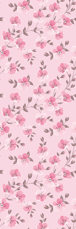 Alfombra vinilo rosa flores rosadas lindas - TenVinilo