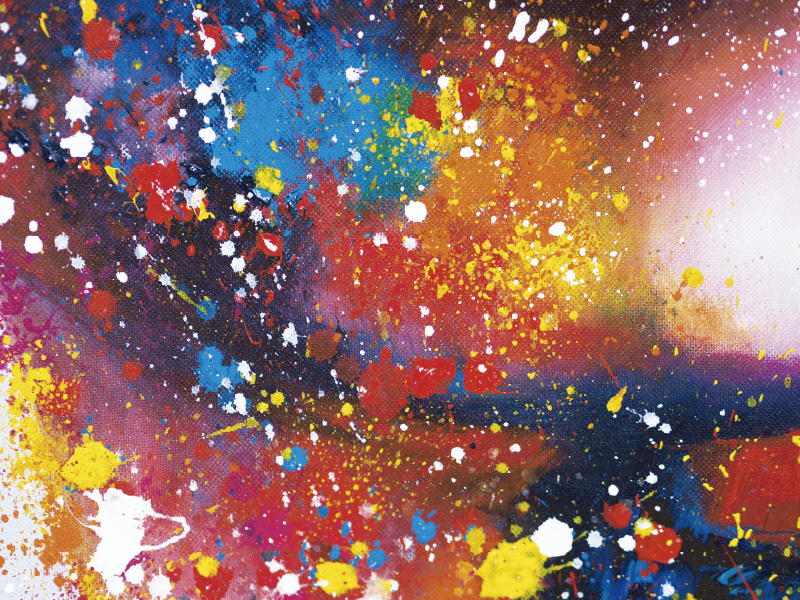 Alfombra de vinilo pintura abstracta moderna - TenVinilo