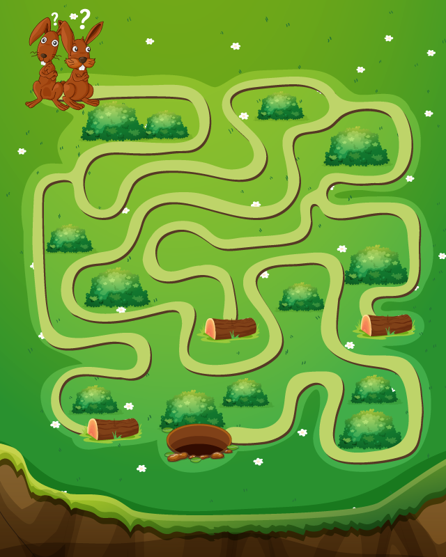 Alfombra vinílica juego infantil laberinto - TenVinilo