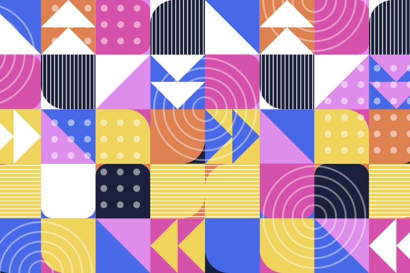 Afombra vinílica estilo mosaico de memphis - TenVinilo