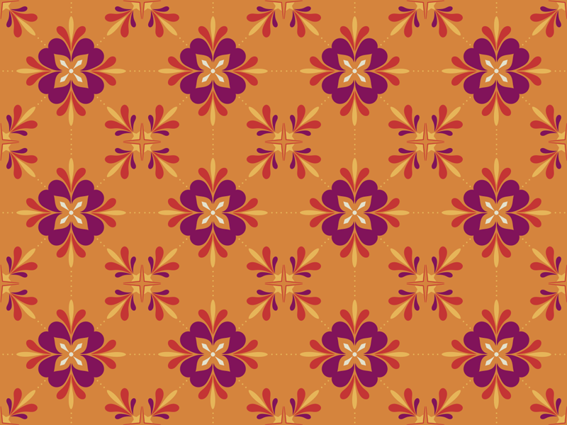 Alfombra vinílica azulejos color naranja - TenVinilo