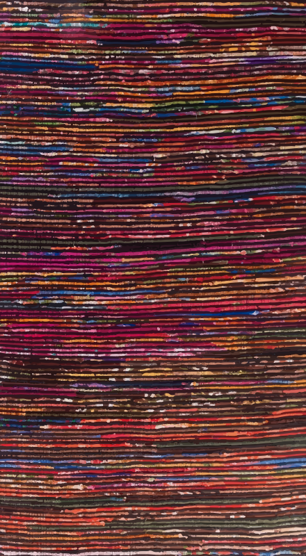 Alfombra vinílica rayas rayas multicolores - TenVinilo