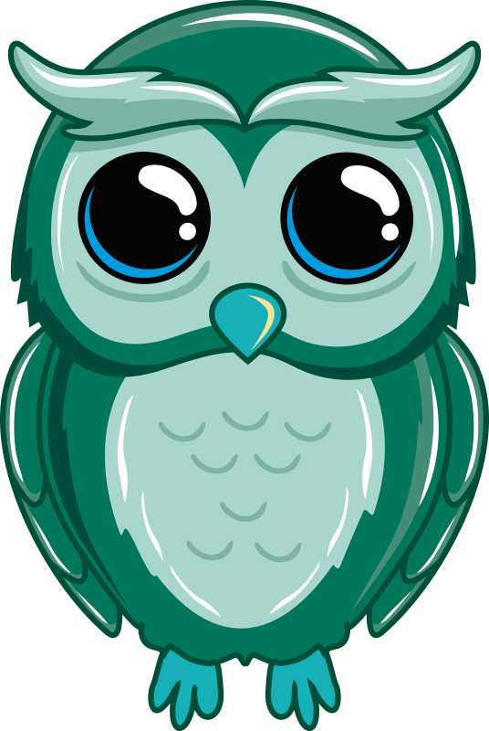 Alfombra vinílica infantil animal búho bonito  - TenVinilo