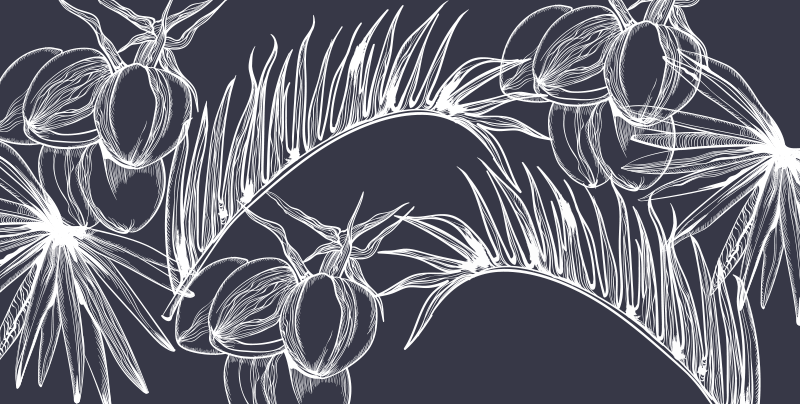 Alfombra vinílica naturaleza hojas palma - TenVinilo