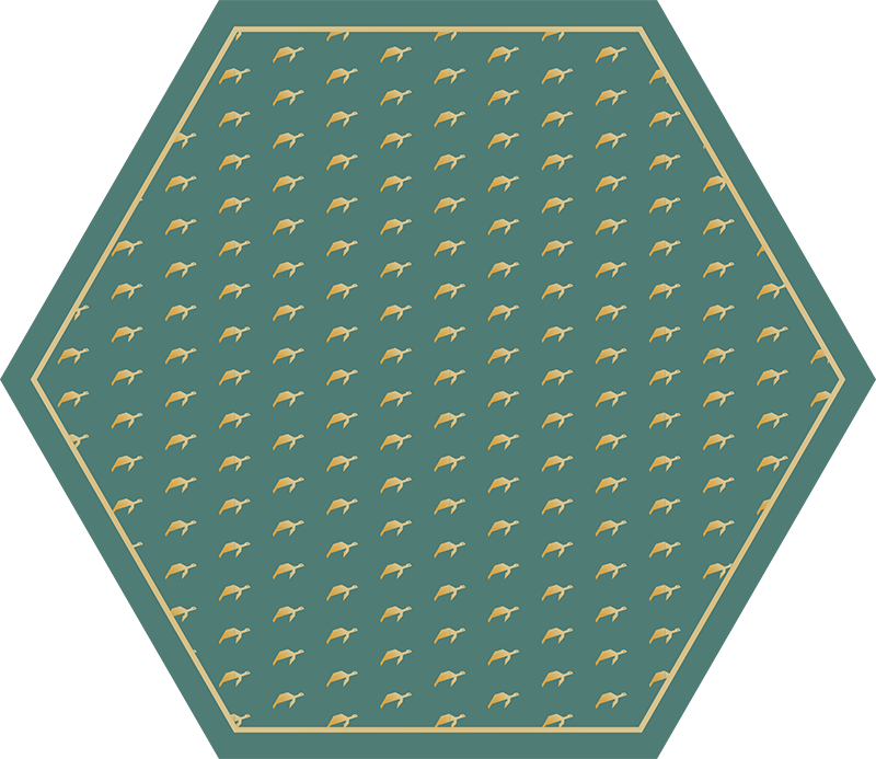 Aflombra vinílica animales geométrica tortugas - TenVinilo