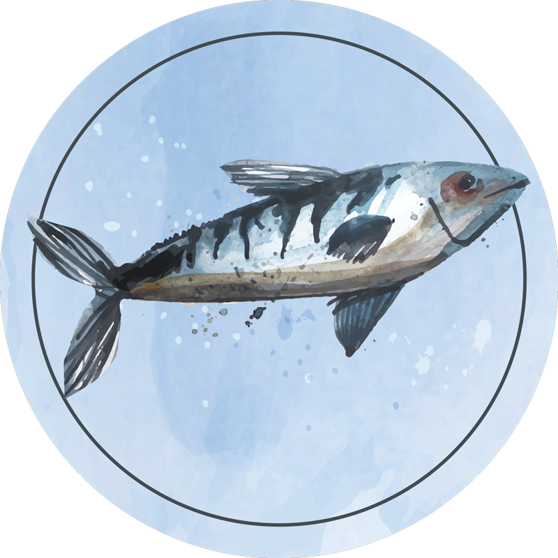 Alfombra vinilo pez de mar gris abstracto - TenVinilo