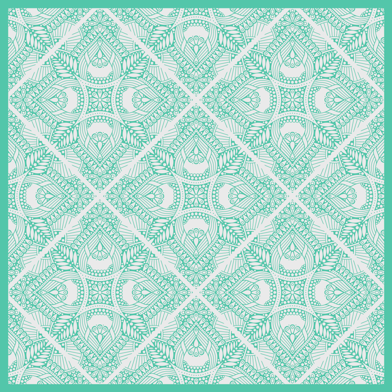 Alfombra vinílica dormitorio azulejos azules - TenVinilo