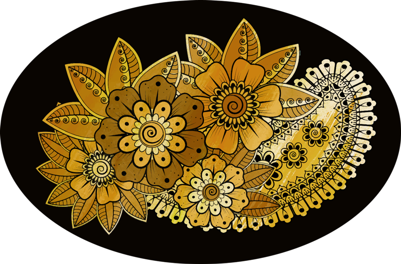 Alfombra vinílica mandala detalle de mandala - TenVinilo