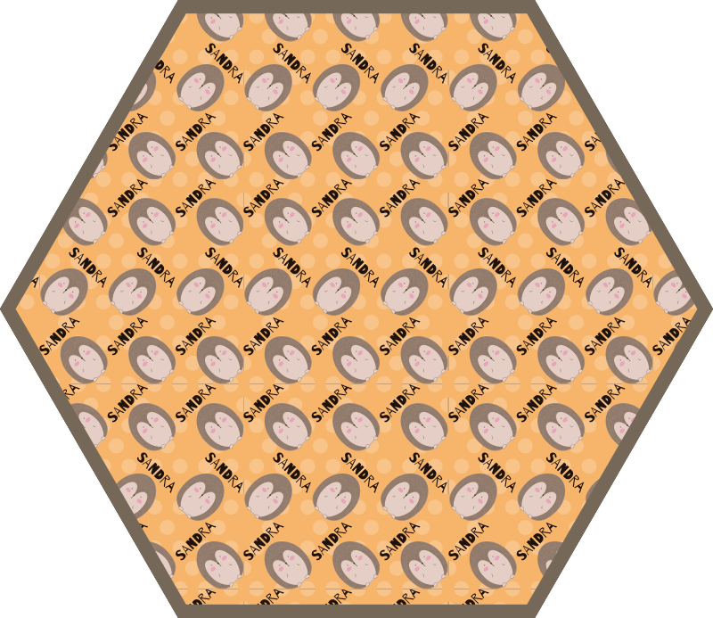 Alfombra vinílica personalizable corazones personalizados - TenVinilo