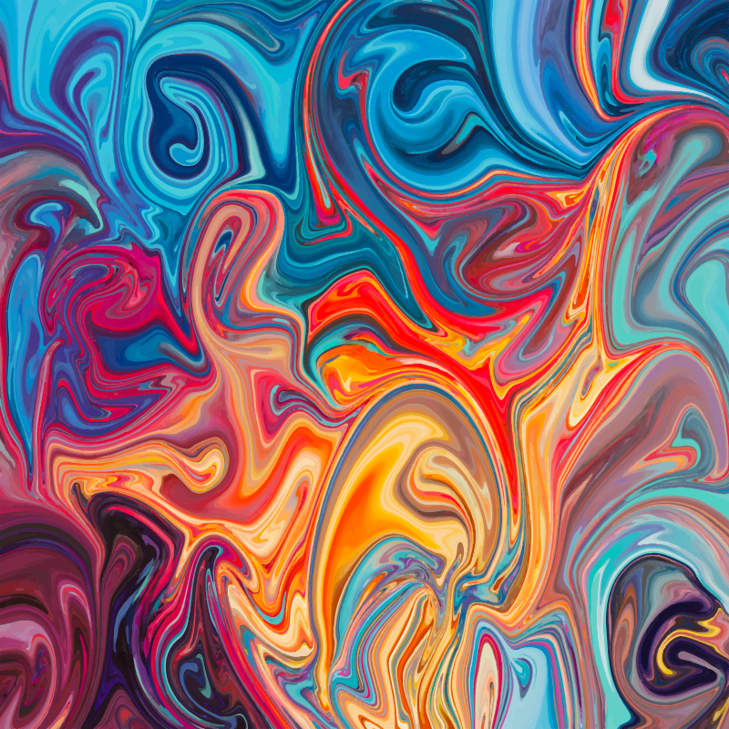 Alfombra vinílica imitación colores arremolinados - TenVinilo