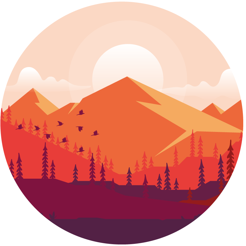 Alfombra vinílica imitación paisaje montañoso - TenVinilo