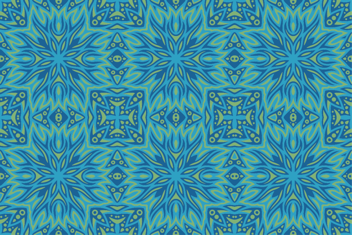 Aflombra vinílica azul simetría inspirada en azul - TenVinilo