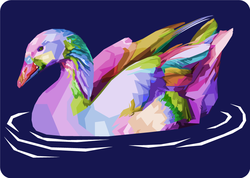 Aflombra vinílica animales arte abstracto del pato - TenVinilo