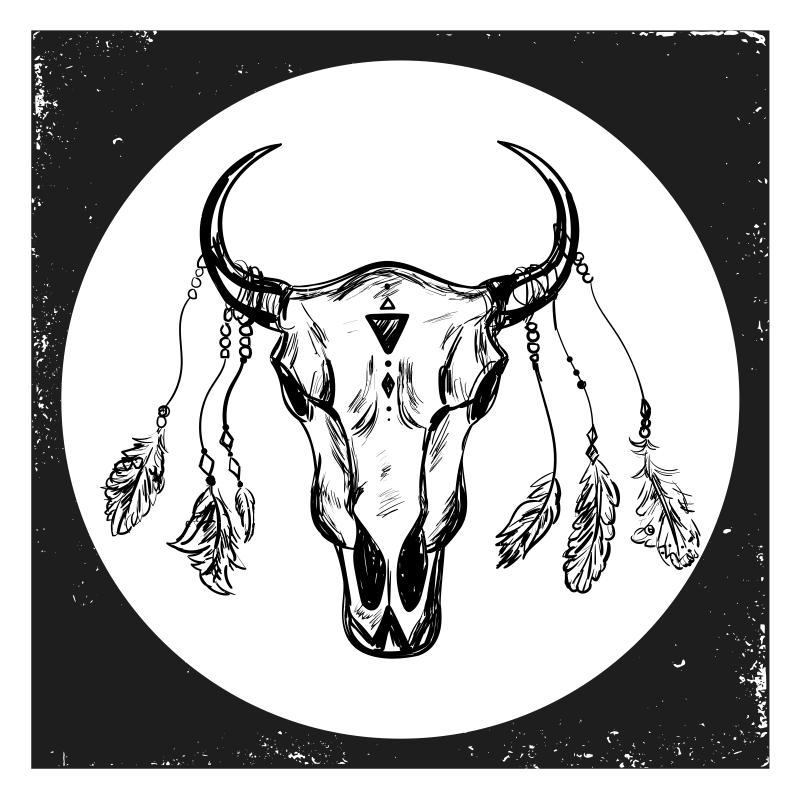 Aflombra vinílica animales calavera bohemia - TenVinilo