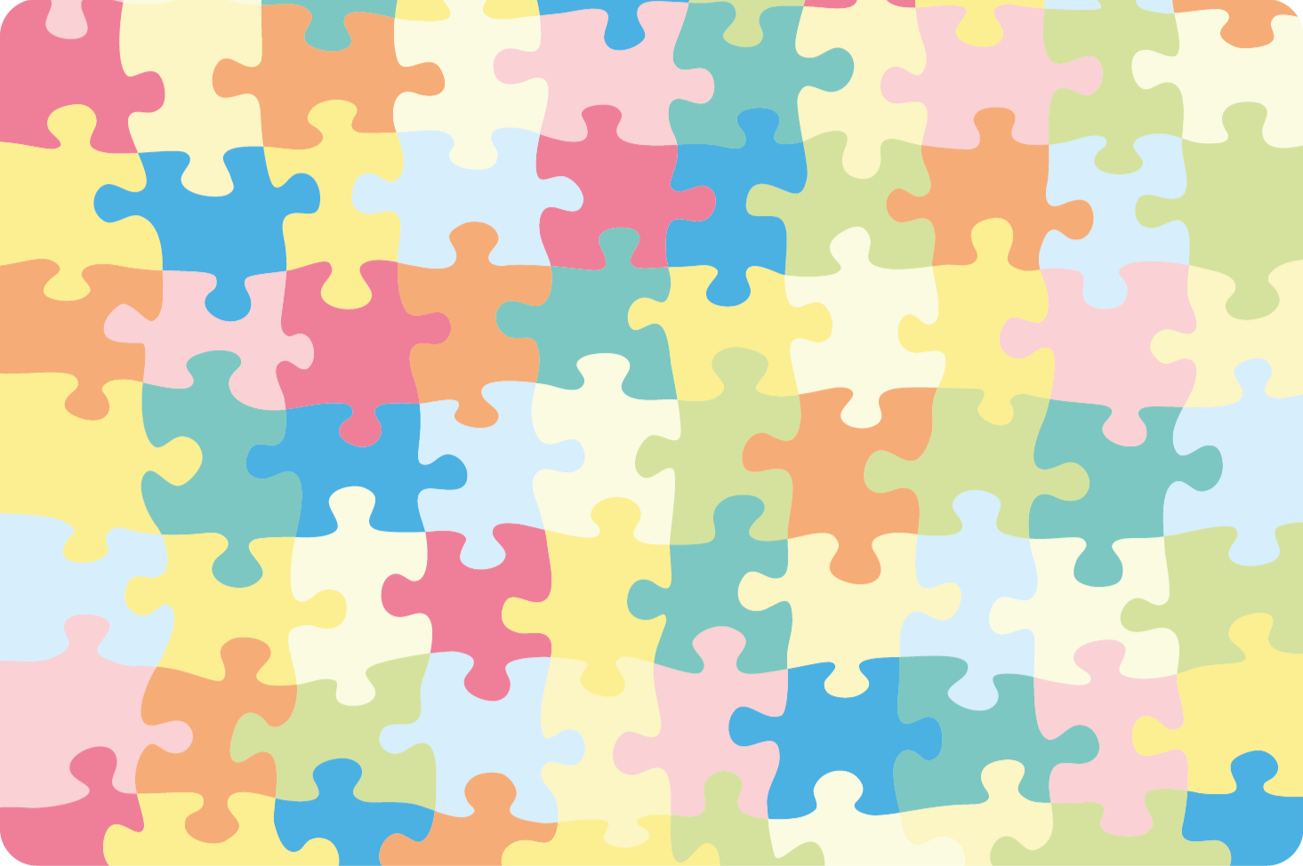 Alfombra de vinilo infantil Piezas de rompecabezas de colores - TenVinilo