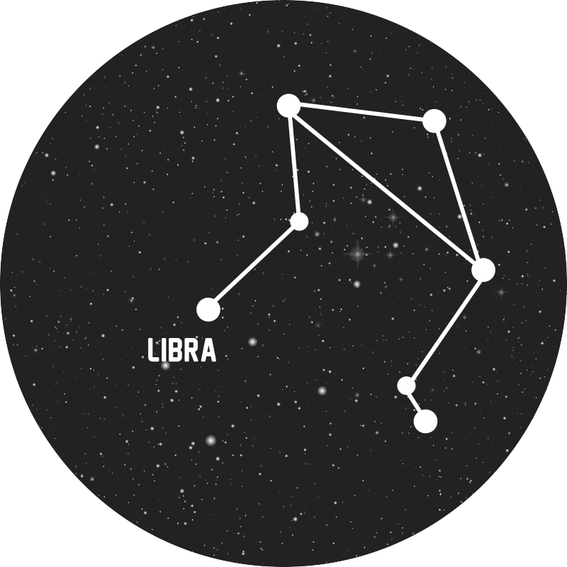 Alfombras vinílicas modernas Signo del zodiaco libra - TenVinilo