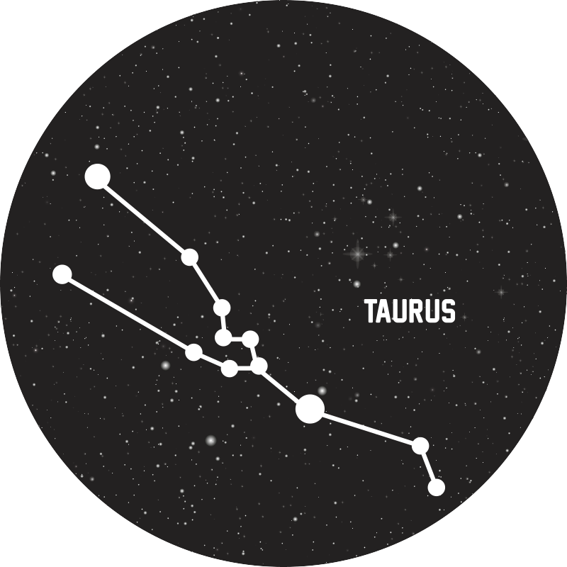 Alfombra vinílica de estrellas constelación de tauro - TenVinilo