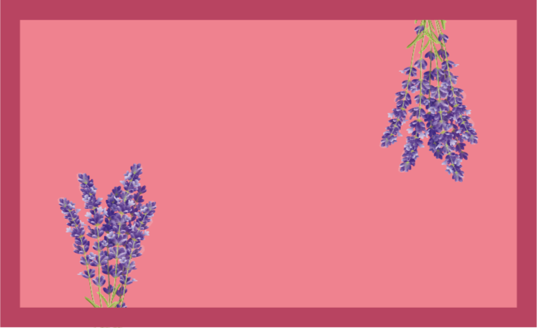 Alfombra vinílica flores acentos de lavanda - TenVinilo