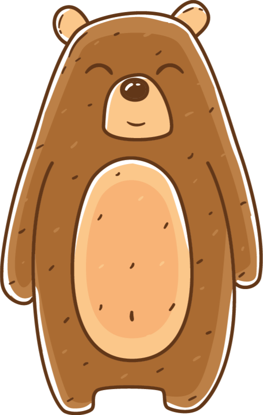 Aflombra vinílica animales ilustración del oso - TenVinilo